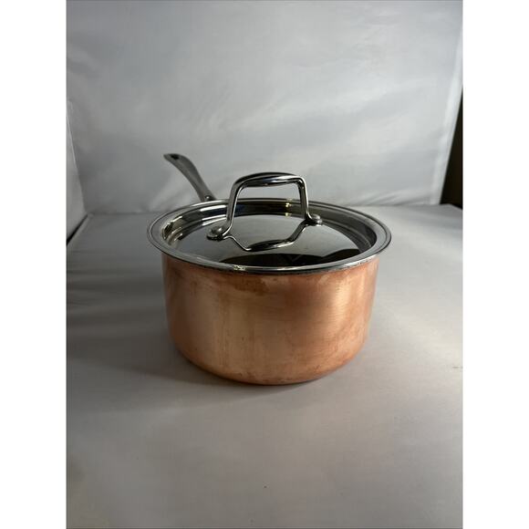 Martha Stewart Everyday COPPER 1.8 Quart Sauce Pan With Lid